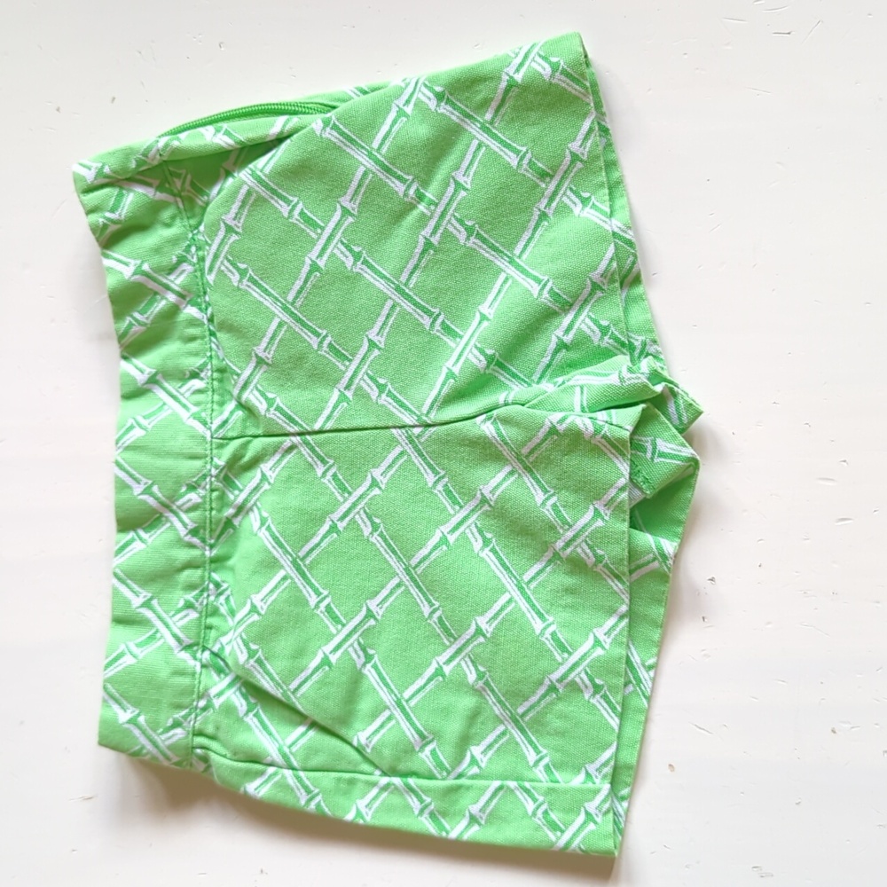 Janie and Jack Toddler Green Geometric High Waist Shorts 2t